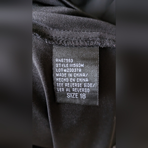 S.L. Fashion Sheer Back Black Midi Dress, Size 18, Gorgeous!! - Picture 9 of 10